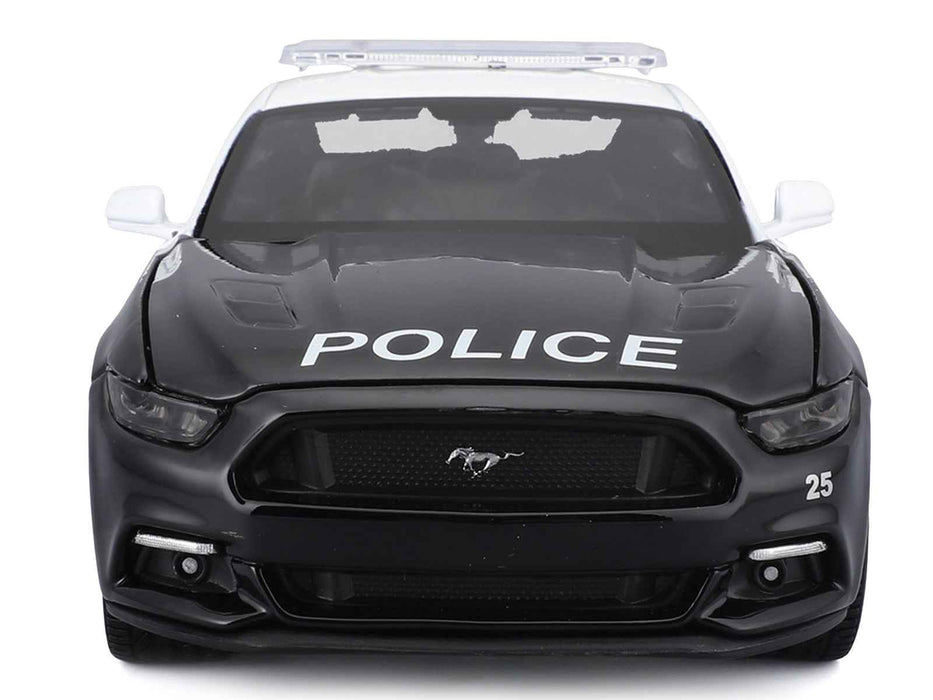 2015 Ford Mustang GT 5.0 "Police" Black and White "Authority" Series 1/24 Diecast Model Car by Maisto