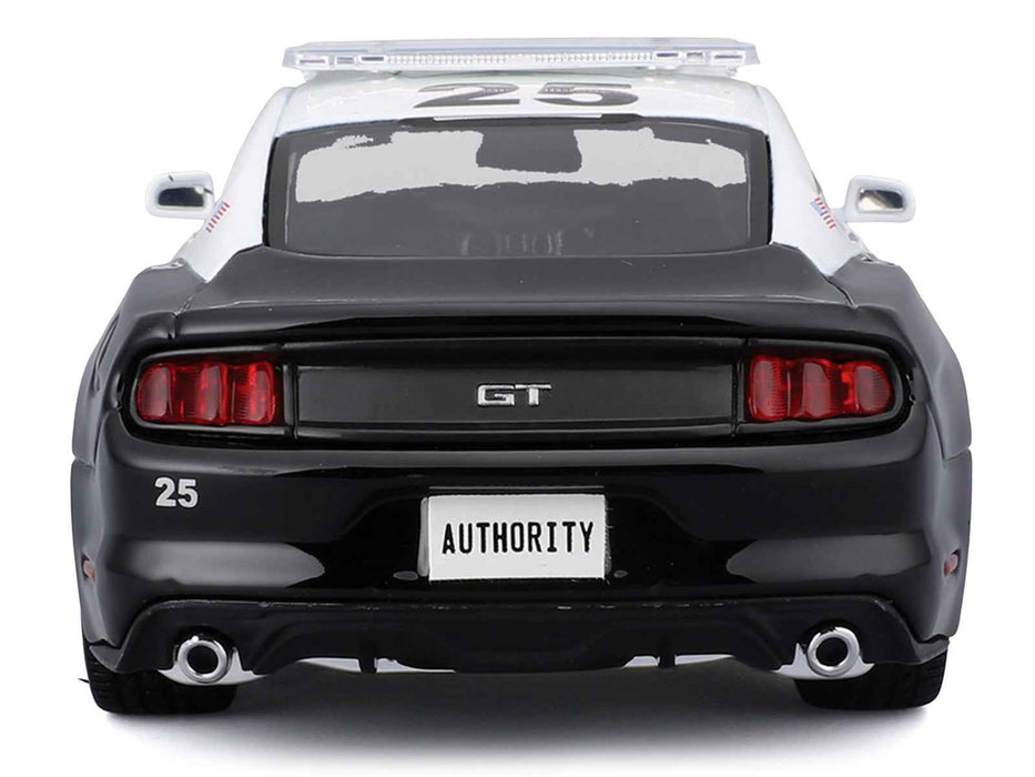 2015 Ford Mustang GT 5.0 "Police" Black and White "Authority" Series 1/24 Diecast Model Car by Maisto
