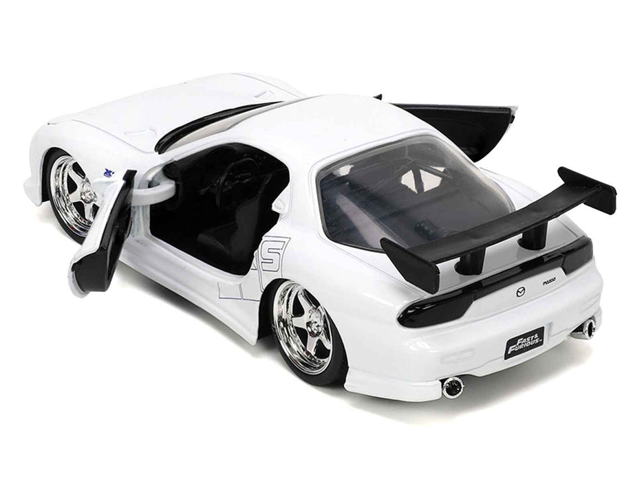 1993 Mazda RX-7 "HKS" White "The Fast and the Furious" (2001) Movie "25 Years of Fast & Furious" Series 1/32 Diecast Model Car by Jada