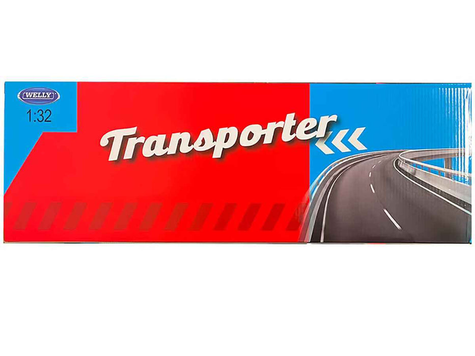 Kenworth W900 Truck Black with Silver Tanker Trailer "Transporter" Series 1/32 Diecast Model by Welly
