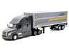 Freightliner Cascadia Truck Gray Metallic with Gray Container with Graphics "Transporter" Series 1/32 Diecast Model by Welly