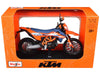 2023 KTM 690 SMC R Orange and Blue with Display Base 1/12 Diecast Model by Maisto