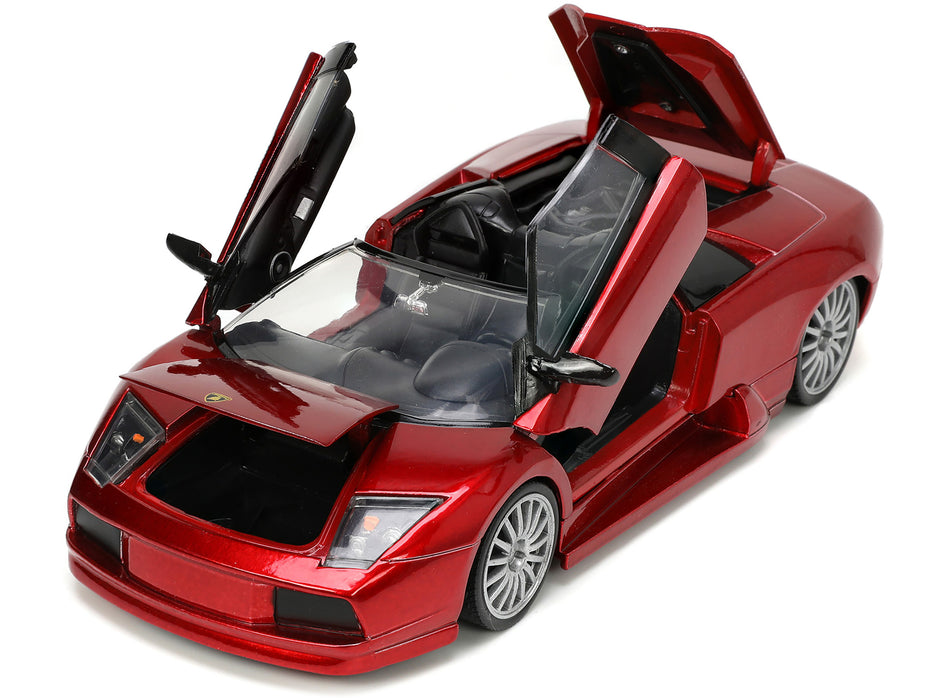 Lamborghini Murcielago Roadster Red Metallic "Hyper-Spec" Series 1/24 Diecast Model Car by Jada
