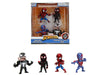 Set of 4 Diecast Figures "Spider-Man" Wave 4 "Metalfigs" Series Diecast Models by Jada