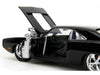 1970 Dodge Charger Black with Race Interior "The Fast and the Furious" (2001) Movie "25 Years of Fast & Furious" Series 1/24 Diecast Model Car by Jada