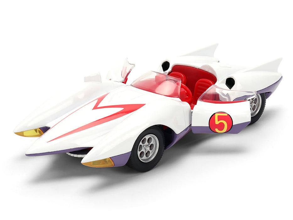 Mach 5 White with Red Stripes and Interior "Speed Racer" (1967) TV Series "Anime Hollywood Rides" Series 1/32 Diecast Model Car by Jada