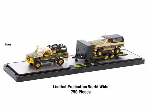 Auto Haulers Set of 3 Trucks Release 75 Limited Edition to 8000 pieces Worldwide 1/64 Diecast Models by M2 Machines - Miniature Motors