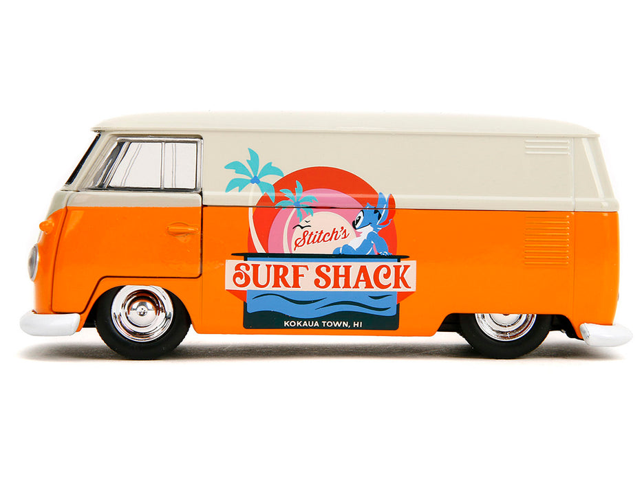 1961 Volkswagen Bus "Stitch's Surf Shack" Orange and Gray "Disney's Stitch" "Hollywood Rides" Series 1/32 Diecast Model Car by Jada