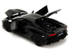 Shaw's Lamborghini Aventador Matt Black "Furious 7" (2015) Movie "Fast & Furious" Series 1/24 Diecast Car Model by Jada