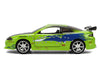 Brian's Mitsubishi Eclipse Green with Graphics (Damaged Version) "The Fast and the Furious" (2001) Movie "Fast & Furious" Series 1/32 Diecast Model Car by Jada