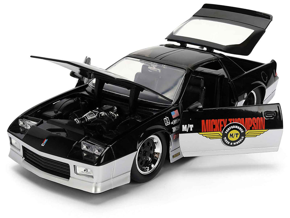 1985 Chevrolet Camaro Z28 "Mickey Thompson" Black and Silver Metallic "Bigtime Muscle" Series 1/24 Diecast Model Car by Jada (Copy)