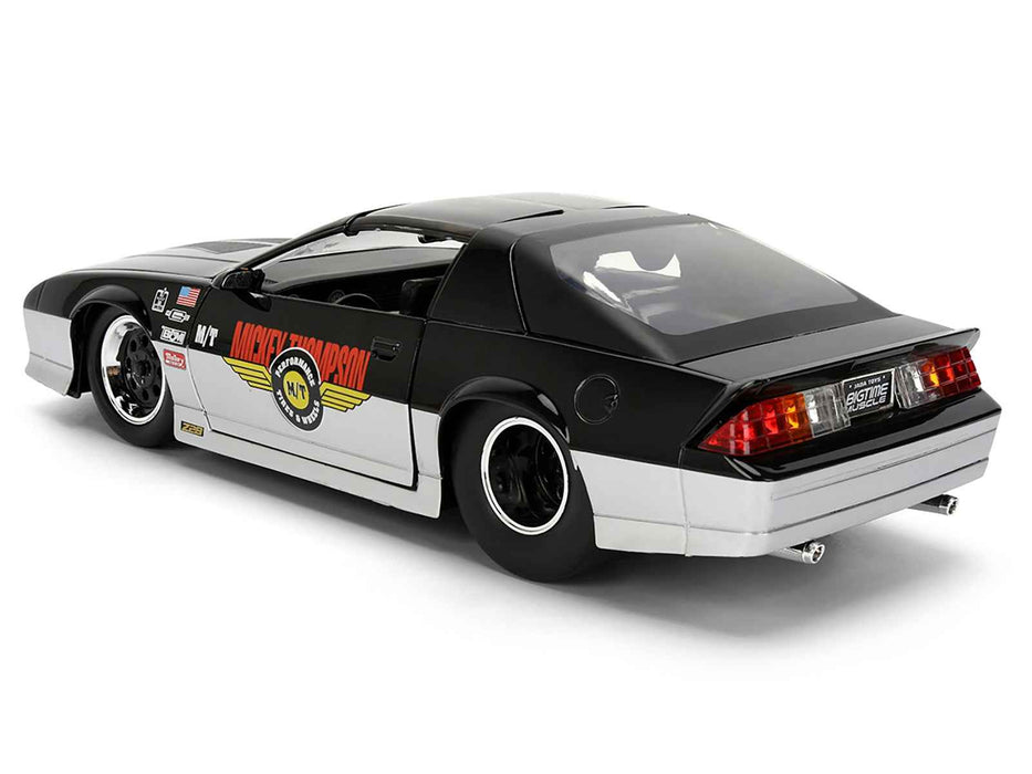 1985 Chevrolet Camaro Z28 "Mickey Thompson" Black and Silver Metallic "Bigtime Muscle" Series 1/24 Diecast Model Car by Jada (Copy)
