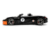 Porsche Carrera GT Convertible #7 "Gulf Oil" Black with Orange Graphics "Hyper-Spec" Series 1/24 Diecast Model Car by Jada