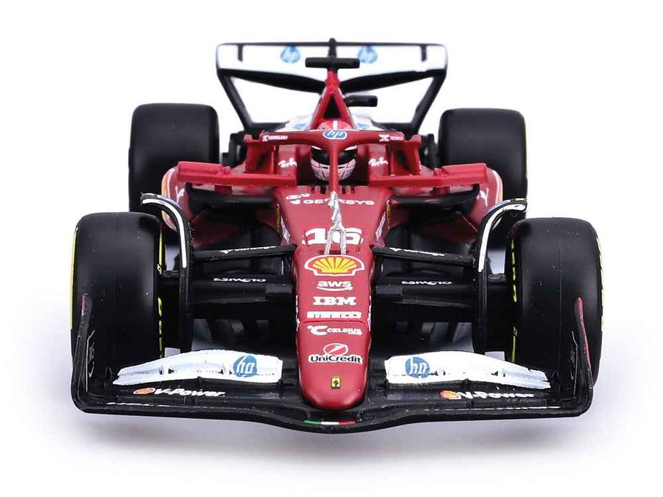 Ferrari SF-25 #16 Charles Leclerc Formula One F1 "World Championship" (2025) with Display Case 1/43 Diecast Model Car by Bburago