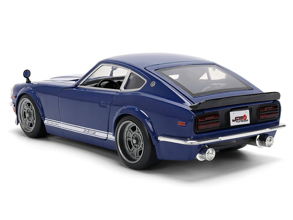 1972 Datsun 240Z Blue with White Stripes "JDM Tuners" Series 1/24 Diecast Model Car by Jada