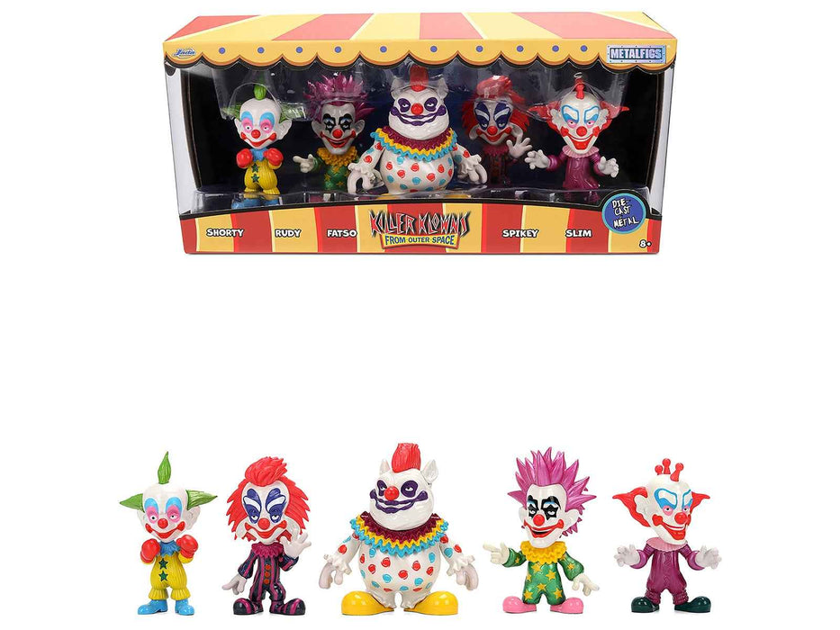 Set of 5 Diecast Figures "Killer Klowns from Outer Space" (1988) Movie "Metalfigs" Series Diecast Models by Jada