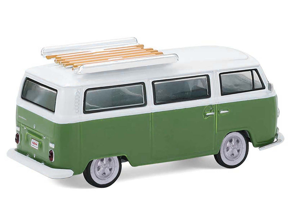 1968 Volkswagen Type II Microbus Green and White "Barrett-Jackson" Series 16 1/64 Diecast Model Car by Greenlight