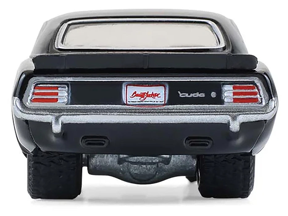 1970 Plymouth 'Cuda AAR Black with Gray Stripes "Barrett-Jackson" Series 16 1/64 Diecast Model Car by Greenlight