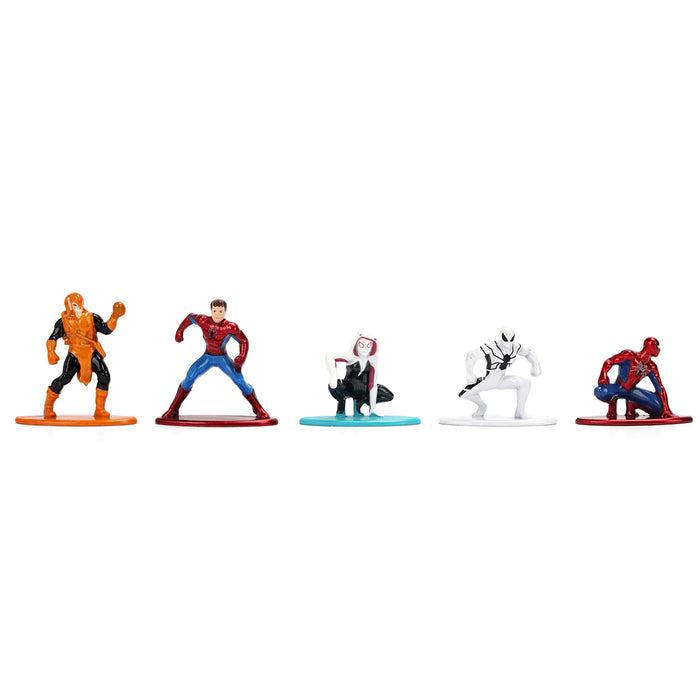 Set of 12 Diecast Figures "Spider-Man" Franchise "Nano Metalfigs" Series Diecast Models  by Jada