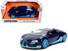 2011 Bugatti Veyron Dark Blue with Light Blue Accents "Hyper-Spec" Series 1/24 Diecast Model Car by Jada