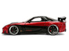 1995 Mazda RX-7 Widebody RHD (Right Hand Drive) "VeilSide" Black and Red Metallic "JDM Tuners" Series 1/24 Diecast Model Car by Jada