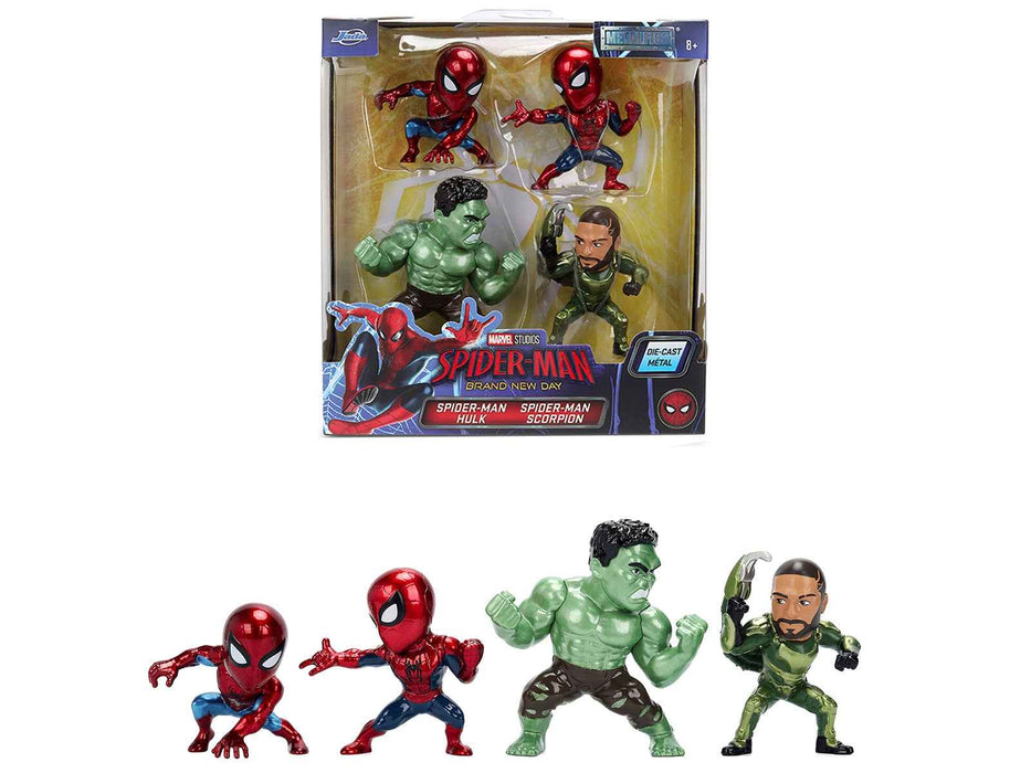 Set of 4 Diecast Figures "Spider-Man: Brand New Day" (2026) Movie "Metalfigs" Series Diecast models by Jada