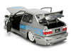 Volkswagen Jetta Raw Metal Color Brush Finish "The Fast and the Furious" (2001) Movie "25 Years of Fast & Furious" Series 1/24 Diecast Model Car by Jada