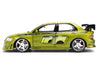 Brian's Mitsubishi Lancer Evolution VII Green Color Brush Finish "2 Fast 2 Furious" (2003) Movie "25 Years of Fast & Furious" Series1/24 Diecast Model Car by Jada