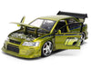 Brian's Mitsubishi Lancer Evolution VII Green Color Brush Finish "2 Fast 2 Furious" (2003) Movie "25 Years of Fast & Furious" Series1/24 Diecast Model Car by Jada
