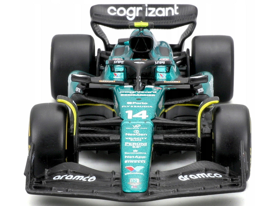 Aston Martin AMR23 #14 Fernando Alonso "Cognizant Aramco F1 Team" Formula One F1 World Championship (2023) "Race" Series 1/43 Diecast Model Car by Bburago