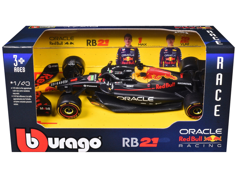 Red Bull Racing RB21 #1 Max Verstappen "Oracle" Formula One F1 World Championship (2025) "Race" Series 1/43 Diecast Model Car by Bburago
