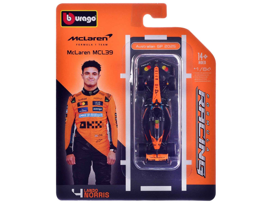 McLaren MCL39 #4 Lando Norris "OKX" Winner Formula One F1 "Australian GP" (2025) "Race" Series 1/43 Diecast Model Car by Bburago