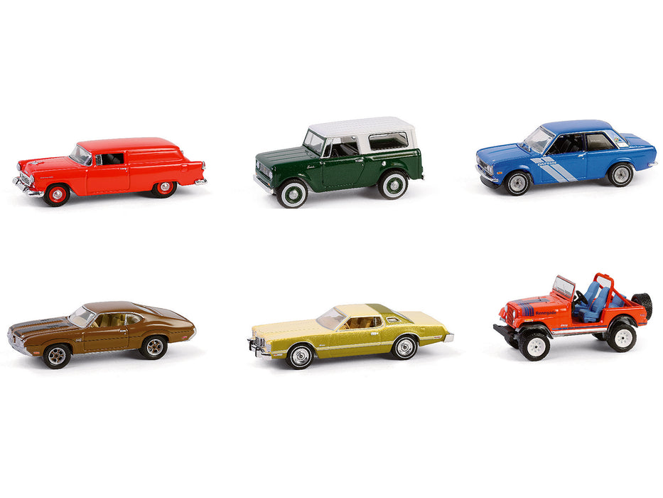 "Vintage Ad Cars" Series 11 Set of 6 pieces 1/64 Diecast Model Cars by Greenlight - Miniature Motors