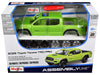 Skill 2 Model Kit 2023 Toyota Tacoma TRD PRO Pickup Truck Light Green Metallic "Assembly Line" Series 1/27 Scale Model by Maisto