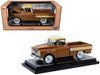 1958 Chevrolet Apache Cameo Pickup Truck Brown with Beige Top Limited Edition to 5250 pieces Worldwide 1/24 Diecast Model Car by M2 Machines