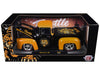 1956 Ford F-100 Pickup Truck "Throttle" Black with Brown Top and Fenders with Graphics Limited Edition to 6250 pieces Worldwide 1/24 Diecast Model Car by M2 Machines