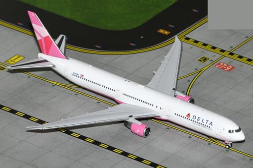 Boeing 767-400ER Commercial Aircraft "Delta Air Lines - Breast Cancer Research Foundation" (N845MH) White with Pink Tail 1/400 Diecast Model Airplane by GeminiJets