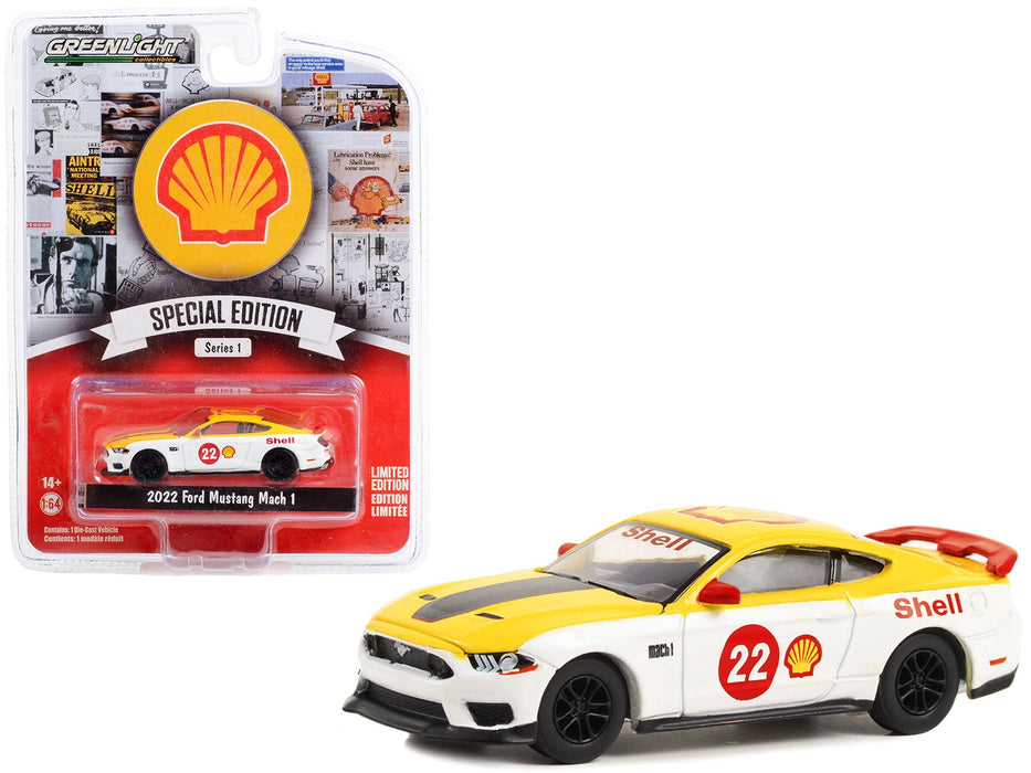 2022 Ford Mustang Mach 1 #22 Yellow and White "Shell Racing" 