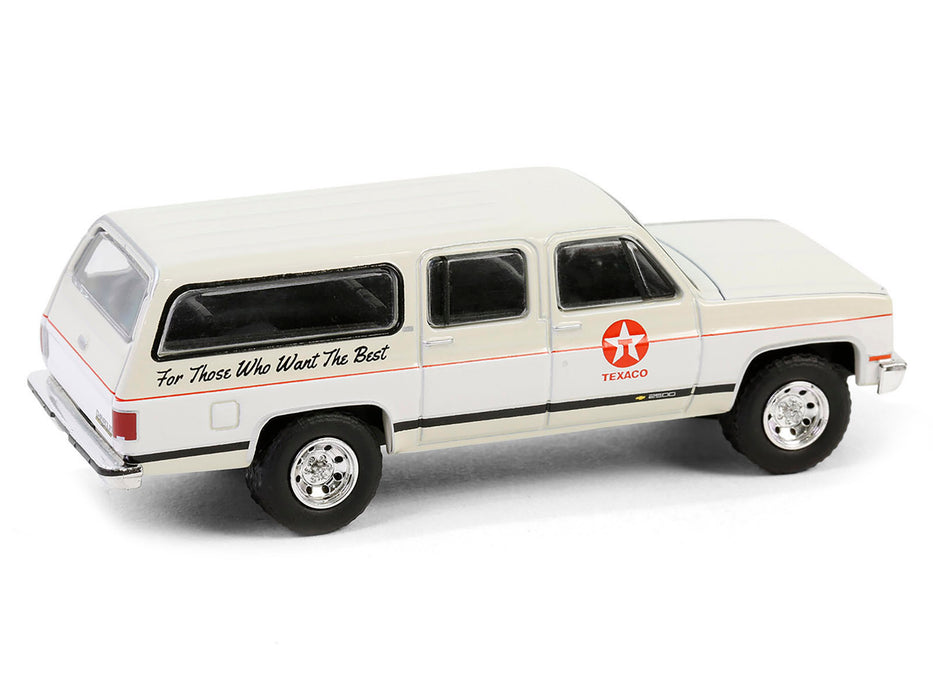 1990 Chevrolet Suburban "Texaco" Cream and White "Texaco Special Edition" Series 1 1/64 Diecast Model Car by Greenlight