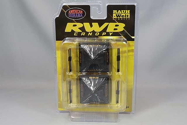 "RWB (RAUH-Welt BEGRIFF)" Canopy 2 Piece Set Black Limited Edition for 1/64 Scale Models by American Diorama - Miniature Motors