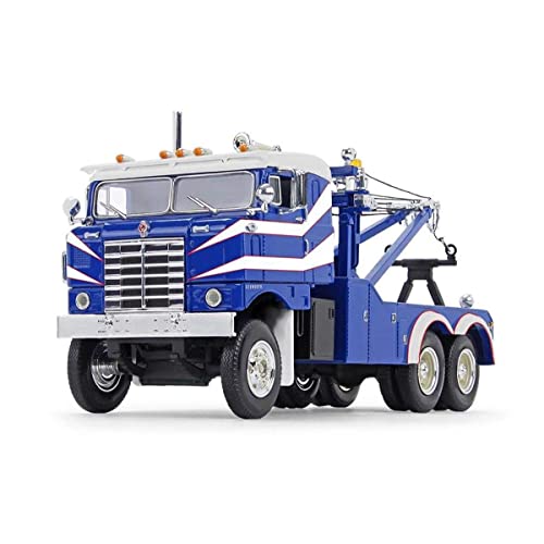 1953 Kenworth Bullnose Heavy-Duty Holmes Wrecker Tow Truck Rich Blue and White 1/34 Diecast Model by First Gear