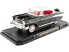 1957 Chevrolet Bel Air Hardtop Black with White Top and Red Interior 1/18 Diecast Model Car by Road Signature - Miniature Motors