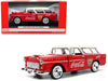 1955 Chevrolet Bel Air Nomad Red with White Top "Coca-Cola" 1/24 Diecast Model Car by Motor City Classics - Miniature Motors