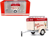 Travel Trailer Cream with Red Top "Pause and Refresh Yourself Drink Delicious Coca-Cola" 1/24 Diecast Model Car by Motor City Classics - Miniature Motors