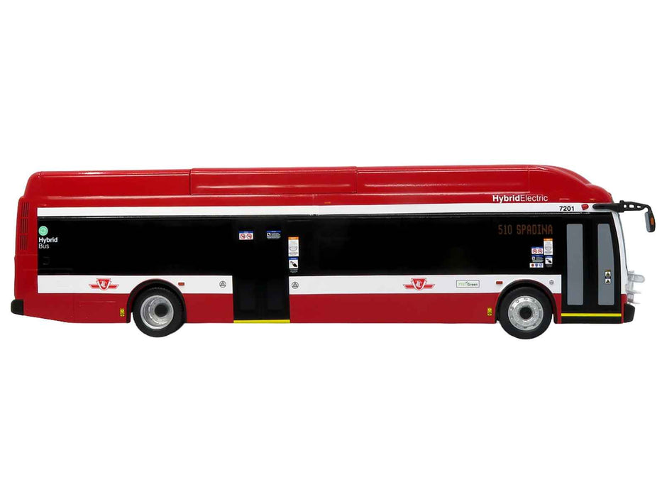 New Flyer Xcelsior Transit Bus "TTC - Toronto Transit Commission" Red and White "The Bus & Motorcoach Collection" Limited Edition to 504 Pieces Worldwide 1/43 Model by Iconic Replicas