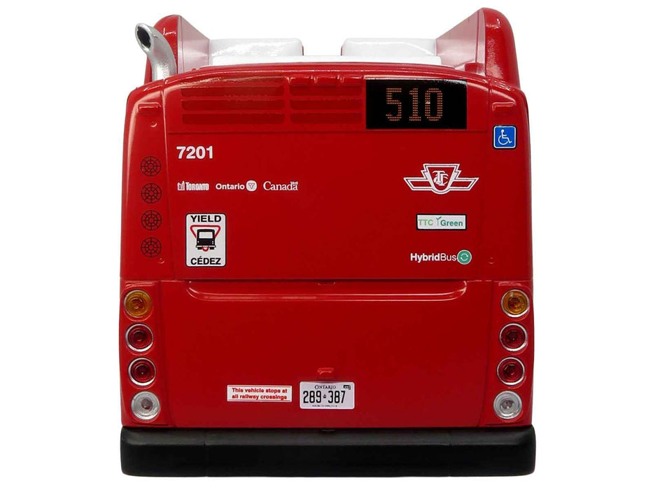 New Flyer Xcelsior Transit Bus "TTC - Toronto Transit Commission" Red and White "The Bus & Motorcoach Collection" Limited Edition to 504 Pieces Worldwide 1/43 Model by Iconic Replicas