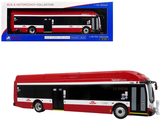 New Flyer Xcelsior Transit Bus "TTC - Toronto Transit Commission" Red and White "The Bus & Motorcoach Collection" Limited Edition to 504 Pieces Worldwide 1/43 Model by Iconic Replicas
