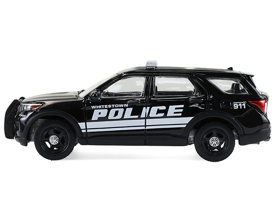 2023 Ford Police Interceptor Utility "Whitestown Police Dept. Whitestown IN" Black "Hot Pursuit" Series 47 1/64 Diecast Model Car by Greenlight