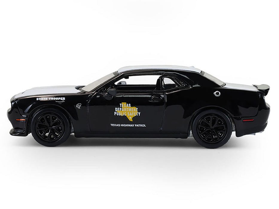 2020 Dodge Challenger SRT Hellcat "Texas Department of Public Safety" Black and White "Hot Pursuit" Series 47 1/64 Diecast Model Car by Greenlight