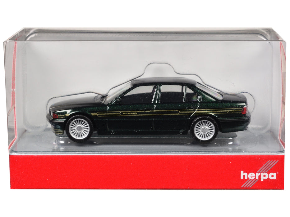 BMW Alpina B12 Green Metallic 1/87 (HO) Plastic Model Car by Herpa